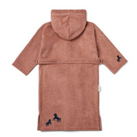 LIEWOOD Bash bathrobe Horses / Dark rosetta