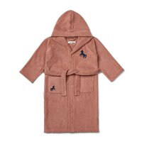 LIEWOOD Bash bathrobe Horses / Dark rosetta 5/6 Y