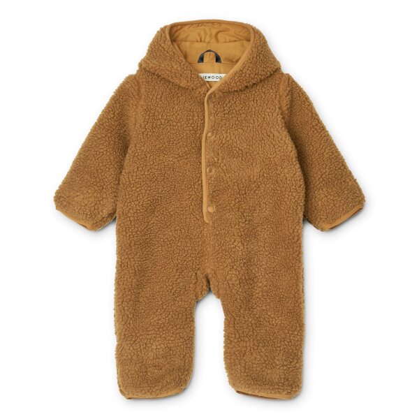 LIEWOOD Fraser Baby Teddyfleece-Overall Jumpsuit Golden caramel