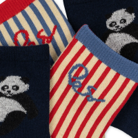 Konges Sløjd 2-pack Jacquard Panda Socks COVERT GREEN/BLUE 17-18